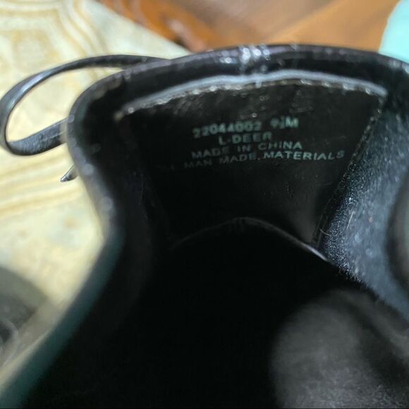 Franco Sarto black vegan patent leather Oxford booties 9.5 - Picture 11 of 11